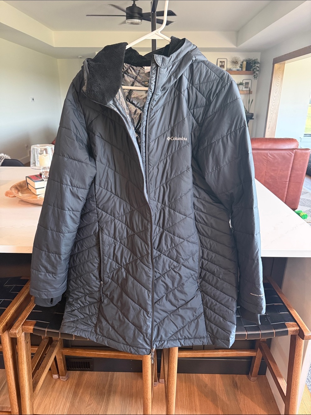 Columbia Women's Insulated Hooded Coat — Black XXL